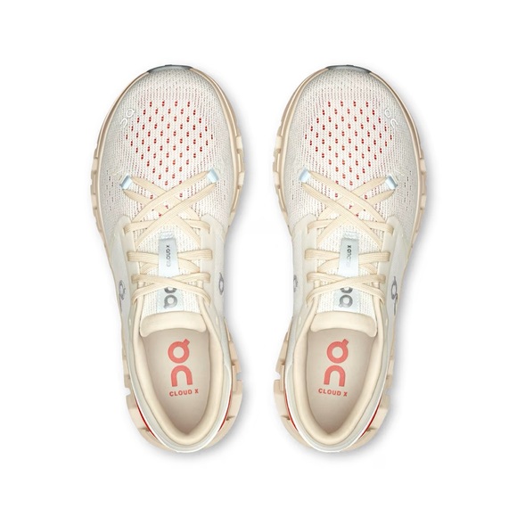 On Running Cloud X 4 in Ivory/Salmon | SLIGHTLY USED - Picture 2 of 12